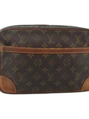 LOUIS VUITTON Monogram Compiegne 28 Clutch Bag M51845 LV Auth ka3875